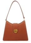 ELLEME CAT BROWN LEATHER SHOULDER BAG,3851511