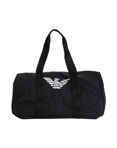 Emporio Armani Travel Duffel Bags In Black
