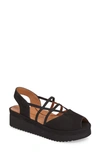 L'AMOUR DES PIEDS ADELAIS PLATFORM WEDGE SANDAL,ADELAI-NUBLK