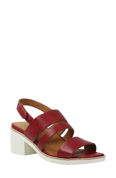 L'amour Des Pieds Quennell Sandal In Claret Leather