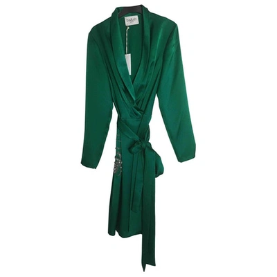 Pre-owned Ba&sh Silk Mid-length Dress In Green