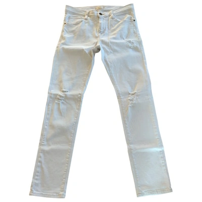 Pre-owned Ba&sh Straight Jeans In Ecru