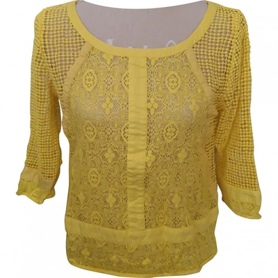 Pre-owned Ba&sh Yellow Cotton Top