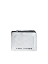 MARC JACOBS THE METALLIC MINI COMPACT WALLET IN PLATINUM