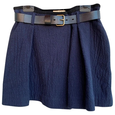 Pre-owned Ba&sh Mini Skirt In Blue