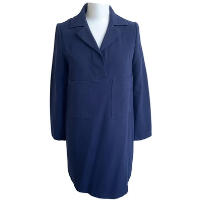 Pre-owned Ba&sh Fw18 Wool Mid-length Dress In Blue