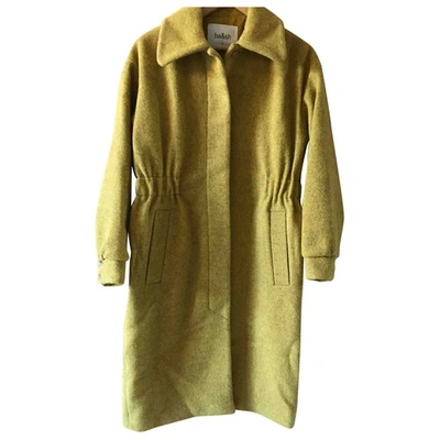 Pre-owned Ba&sh Wool Coat In Yellow