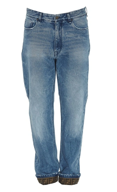 Fendi Blue Straight-leg Jeans