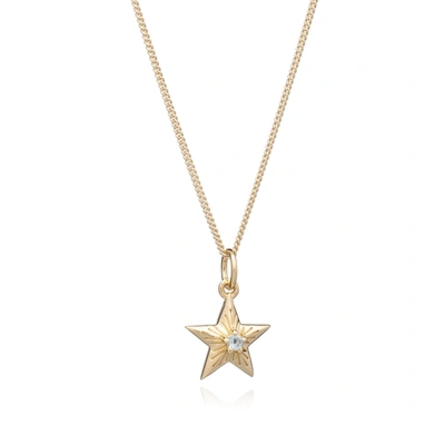 Rachel Jackson London Lucky August Peridot Birthstar Necklace Gold In 22 Carat Gold Plated