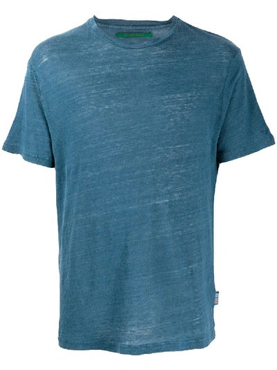 Hand Picked Relaxed-fit Short-sleeved T-shirt In Blue