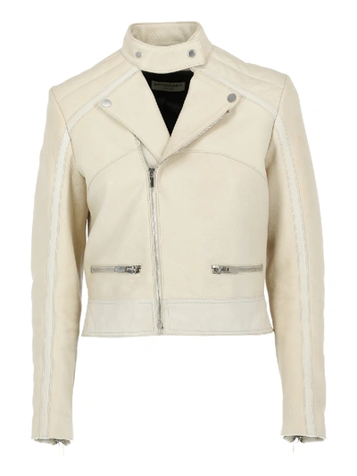 Pre-owned Balenciaga Women's Jackets -  - In Ecru, White Leather