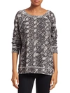 N:PHILANTHROPY WOMEN'S MONTREAL PYTHON-PRINT SWEATSHIRT,0400012693675