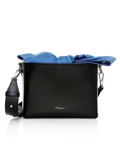 3.1 Phillip Lim / フィリップ リム Claire Leather Boxed Crossbody Bag In Black Navy