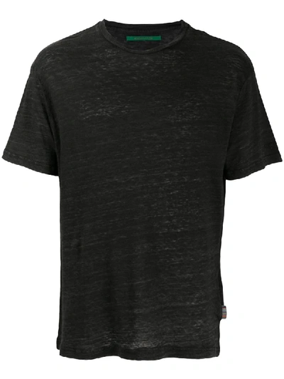 Hand Picked Relaxed-fit Short-sleeved T-shirt In Black