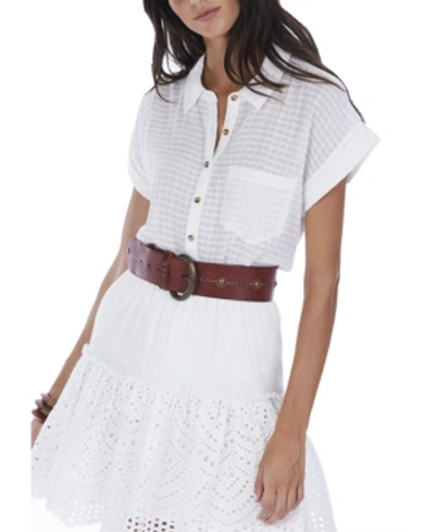 Allison New York Women's Button Down Shirt In White