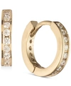 GIVENCHY GOLD-TONE PAVE MINI HUGGIE HOOP EARRINGS