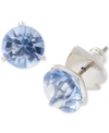 Kate Spade Round Faceted Crystal Stud Earrings In Bright Blue