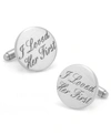 Cufflinks, Inc Wedding Series I Loved Her First Cufflinks In Silver