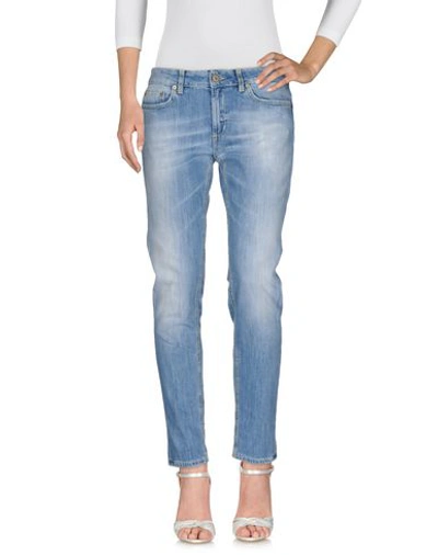 Dondup Cotton Straight Leg Jeans In Blue