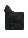 Alyx Asymmetrical Nylon Messenger Bag In Nero