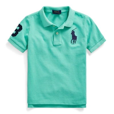 Polo Ralph Lauren Big Pony Cotton Mesh Polo In Key West Green