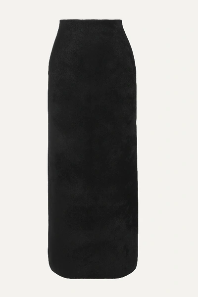 Alaïa Velvet Maxi Skirt In Black