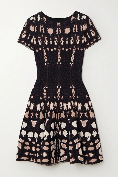 Alaïa Jacquard-knit Dress In Brown