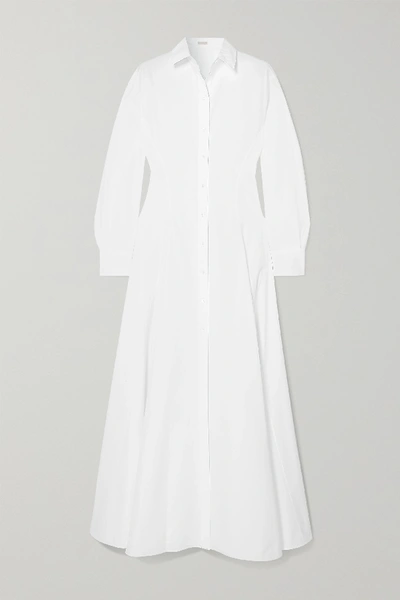 Alaïa Cotton-poplin Maxi Dress In White