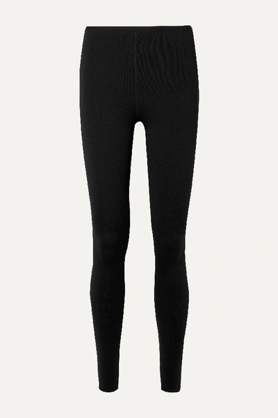 Alaïa Stretch-knit Leggings In Black