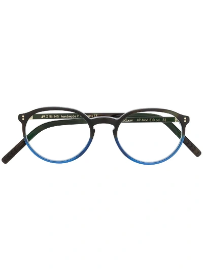 Lunor Gradient Round-frame Glasses In Black