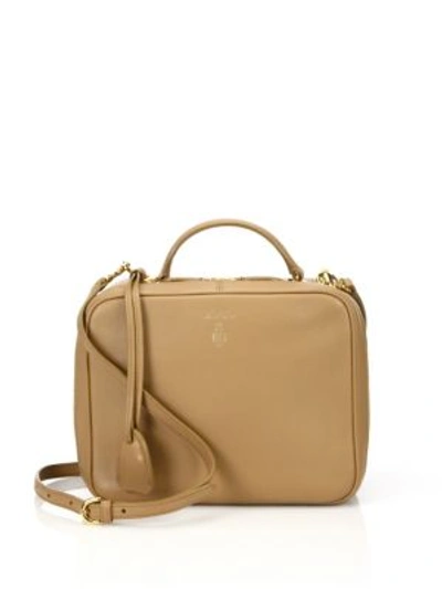Mark Cross Laura Baby Leather Camera Bag In Nude