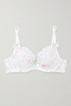AGENT PROVOCATEUR LEISHA EMBROIDERED TULLE UNDERWIRED BRA