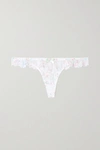 AGENT PROVOCATEUR Leisha embroidered tulle thong
