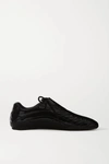 BALENCIAGA ZEN QUILTED FAUX PATENT-LEATHER SNEAKERS