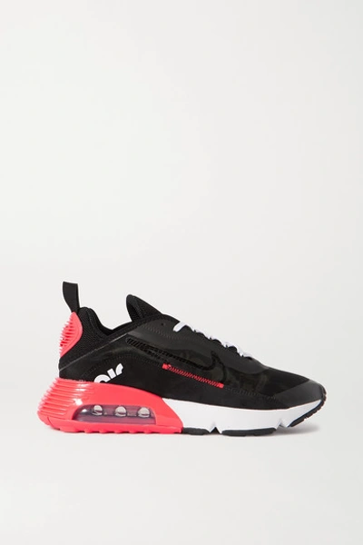 Nike Air Max 2090 Canvas, Suede And Mesh Sneakers In Black