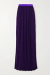 TOM FORD GATHERED TWO-TONE GEORGETTE MAXI SKIRT