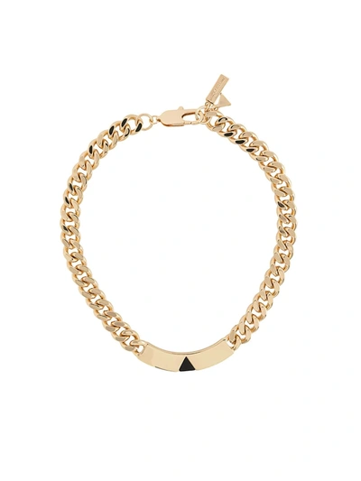 Coup De Coeur Pyramid Tag Necklace In Gold