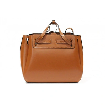 Pre-owned Loewe Lazo Mini Camel Leather Handbag