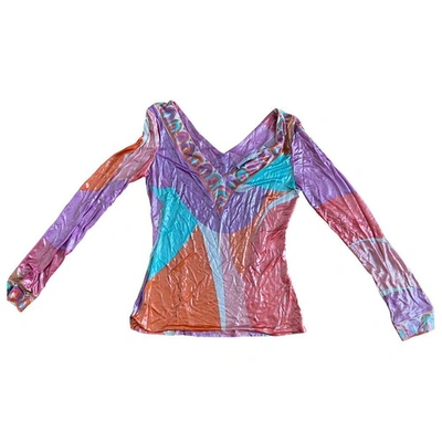 Pre-owned Emilio Pucci Pink Viscose Top