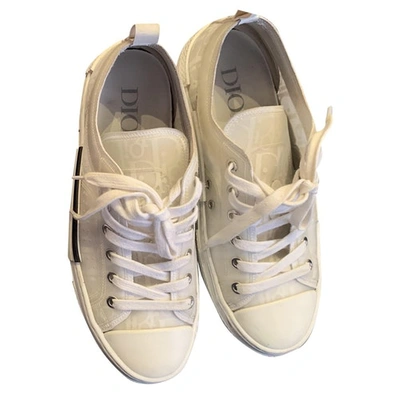 Pre-owned Dior B23 White Rubber Trainers