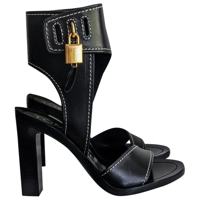 Pre-owned Tom Ford Black Leather Sandals