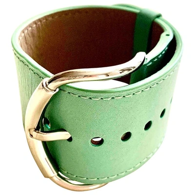 Pre-owned Balenciaga Green Leather Bracelet