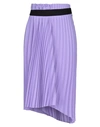 Balenciaga Asymmetric Pleated Crepe Midi Skirt In Lilac