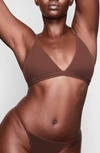 Skims Fits Everybody Triangle Bralette In Cocoa