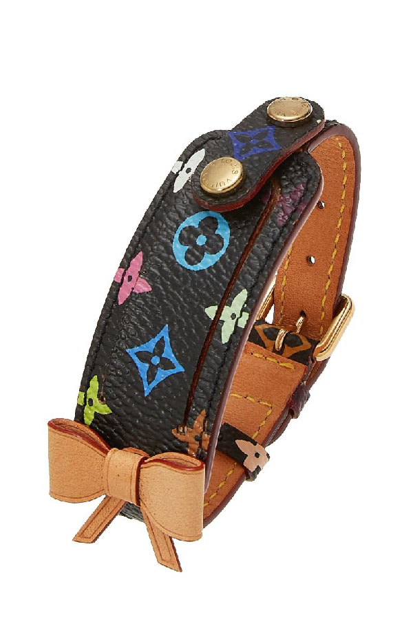 Pre-Owned Louis Vuitton Takashi Murakami X Black Monogram Multicolore Address Bracelet | ModeSens