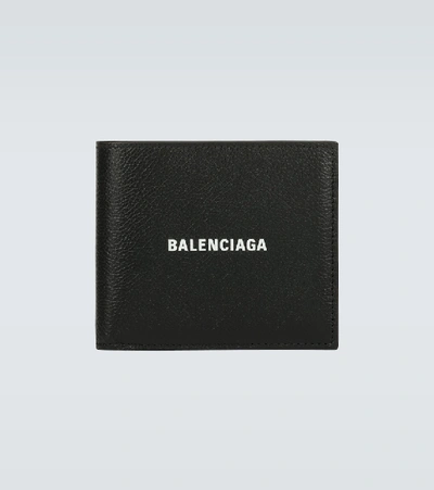Balenciaga Cash Square Folded Wallet In Black
