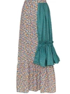 RENTRAYAGE TIERED PATCHWORK PRAIRIE SKIRT