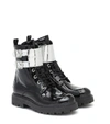 BALMAIN PATENT-LEATHER ANKLE BOOTS,P00481539