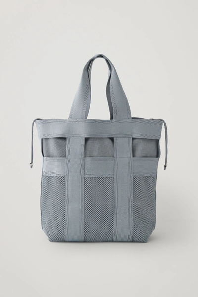 Cos Strap Detail Shopper In Grey