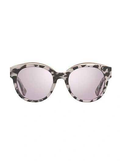 Moschino 52mm Modified Oval Sunglasses In Pink Havana